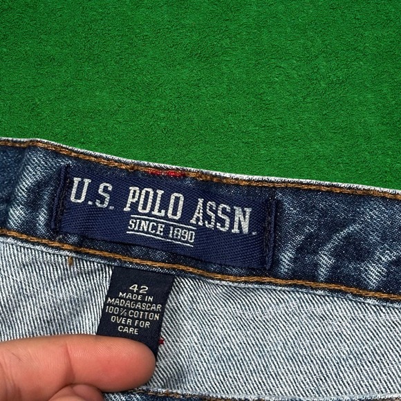 Y2K US Polo Assn Baggy Carpenter Jean Shorts - Picture 3 of 6